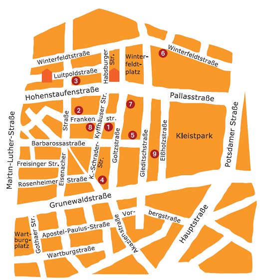 kiezbuendnis map - Standorte der Partner